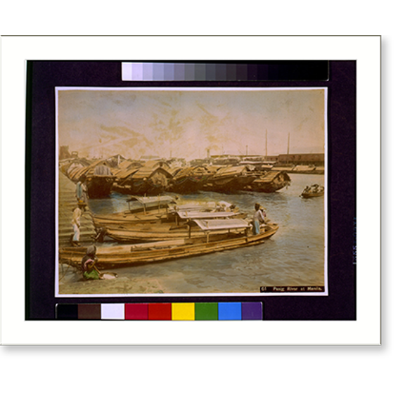 Historic Print, Pasig River at Manila, 18" x 24"