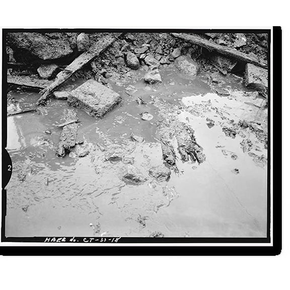 Historic Print, Patch Street Bridge, Spanning Kohanza Brook on Patch Street, Danbury, Fairfield County, CT - 18, 18" x 24"