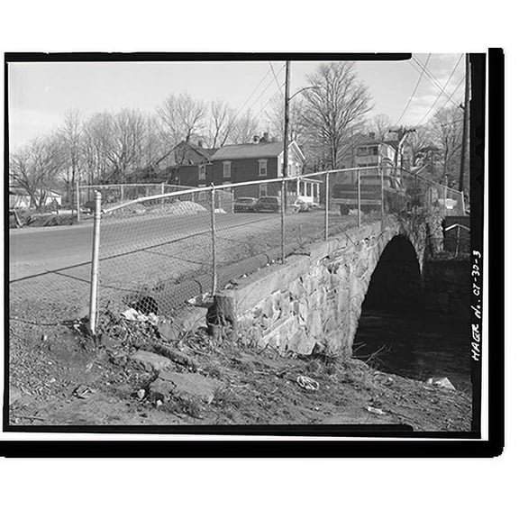 Historic Print, Patch Street Bridge, Spanning Kohanza Brook on Patch Street, Danbury, Fairfield County, CT - 3, 16" x 20"