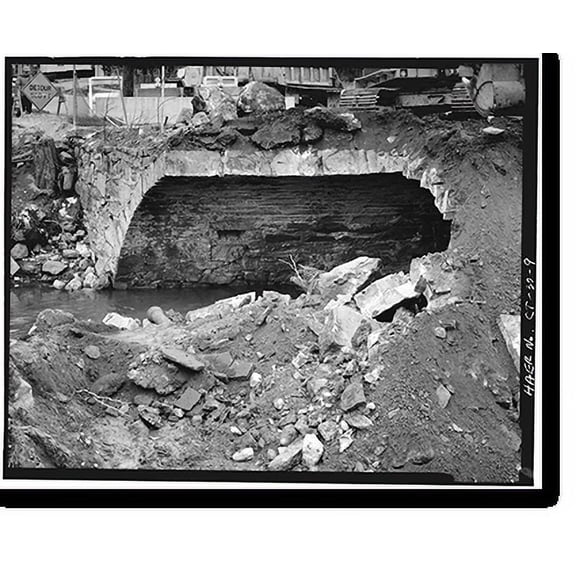 Historic Print, Patch Street Bridge, Spanning Kohanza Brook on Patch Street, Danbury, Fairfield County, CT - 9, 18" x 24"