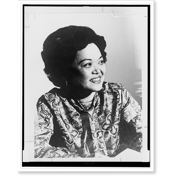 Historic Print, [Patsy T. Mink, half-length portrait, facing right], 18" x 24"