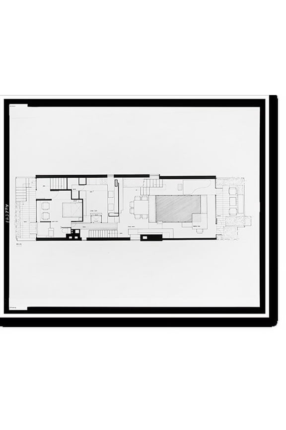 Historic Print, [Paul Rudolph's penthouse apartment, 23 Beekman Place, New York City. Plan, third level. Photograph], 16" x 20"