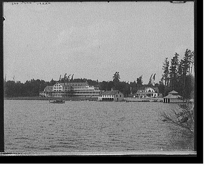 Historic Print, [Paul Smith's from island, Lower St. Regis Lake