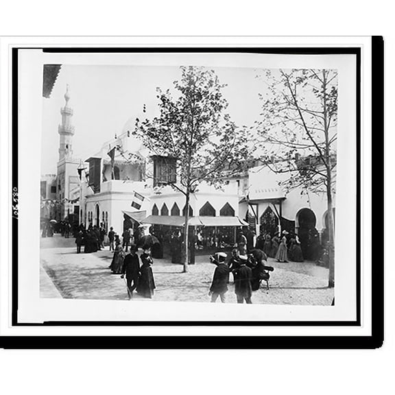 Historic Print, [Pavilions of Morocco on a street in Cairo", Paris Exposition, 1889]", 16" x 20"