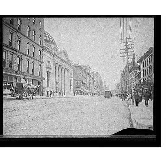 Historic Print, Pearl Street north from State Street, Albany, N.Y., 16" x 20"