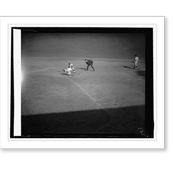 Historic Print, Peckinpaugh out at 2nd base 4th inning, 10/10/25, 18" x 24"