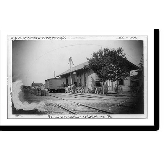 Historic Print, Penna. R.R. Station - Mifflinburg, Pa..J.C. Slear., 16" x 20"