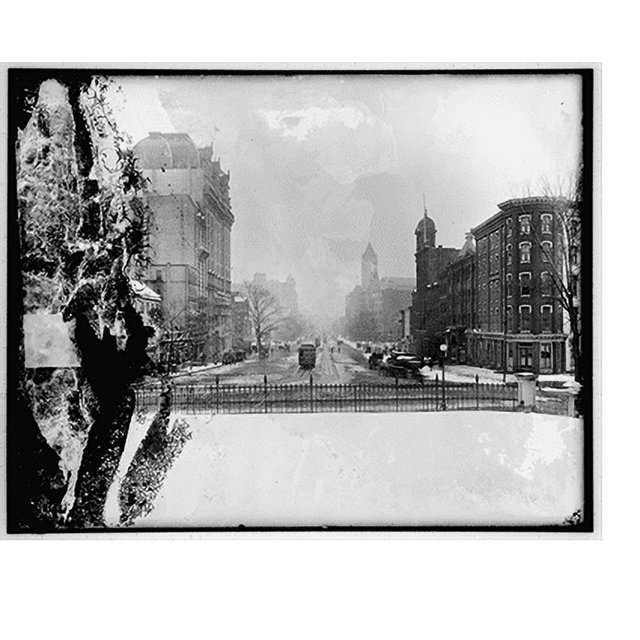Historic Print, [Pennsylvania Ave. in snow], 16" x 20"