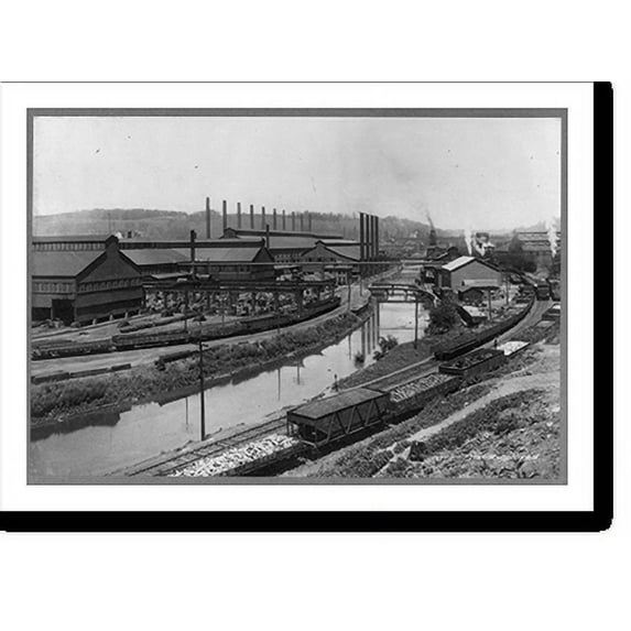 Historic Print, Pennsylvania. Coatsville. Lukens Steel Co., 16" x 20"