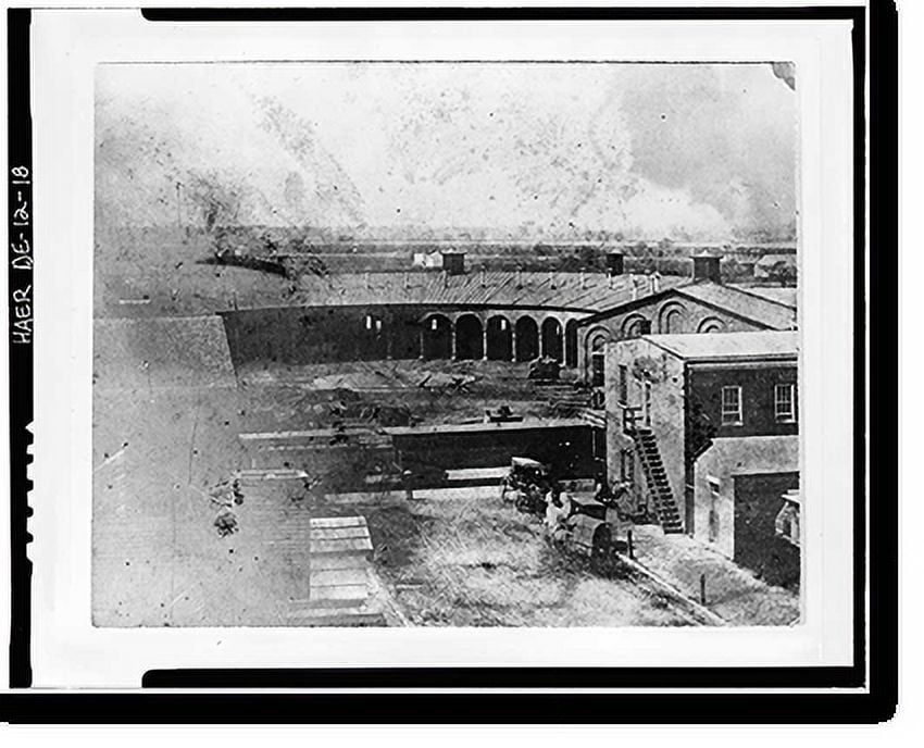 Historic Print, Pennsylvania Railroad Improvements, Repair Shop