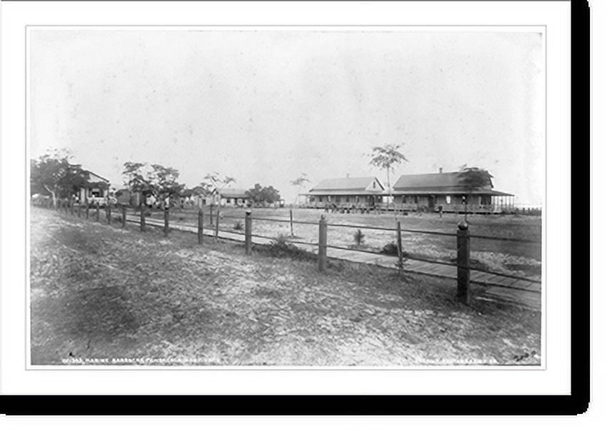 Historic Print, [Pensacola Navy Yard Marine Barracks], 16" x 20