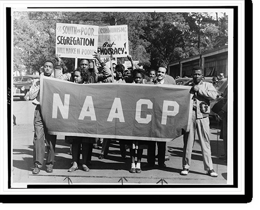 Historic Print, [People marching with signs to protest segregation in ...