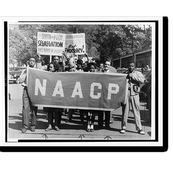 Historic Print, [People marching with signs to protest segregation in education at the college and secondary levels].J.H. Lawson, Houston, Texas. - 3, 16" x 20"