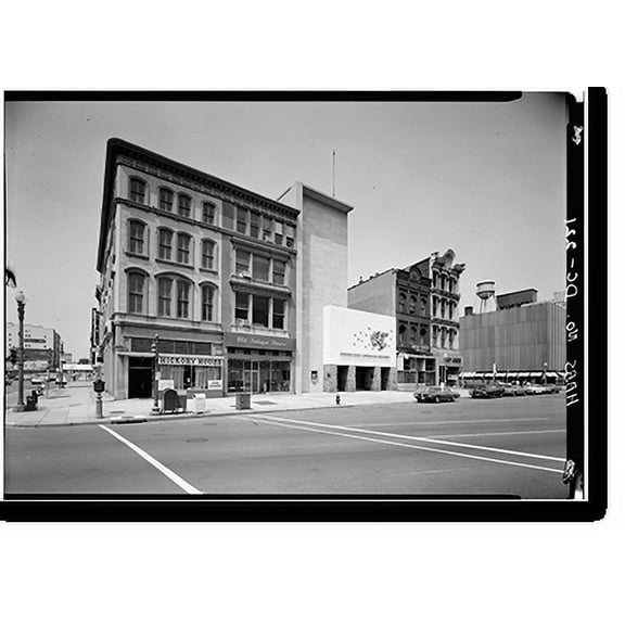 Historic Print, Perry Building, 819-821 Market Space Northwest, Square 408, Corner, Washington, District of Columbia, DC, 16" x 20"