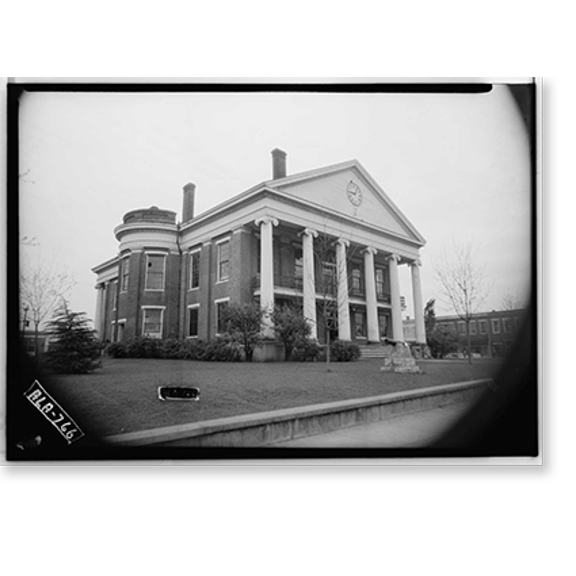 Historic Print, Perry County Court House, Square bounded by State Highway 5, Main Street, Gr, Marion, Perry County, AL - 20, 16" x 20"