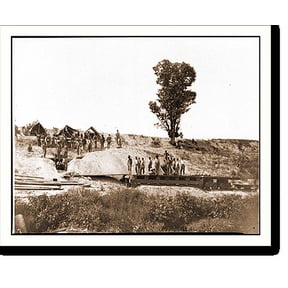 Historic Print, Petersburg Va. The Dictator a 13-inch mortar in position, 16" x 20"