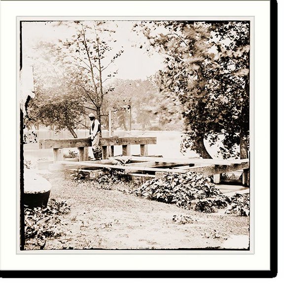 Historic Print, Petersburg Virginia (vicinity). Mill dam on Appomattox River, 16" x 20"