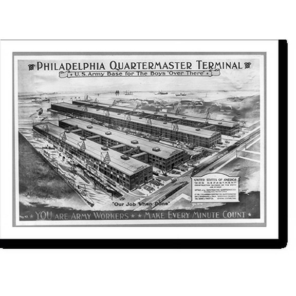 Historic Print, Philadelphia Quartermaster Terminal, 18" x 24"