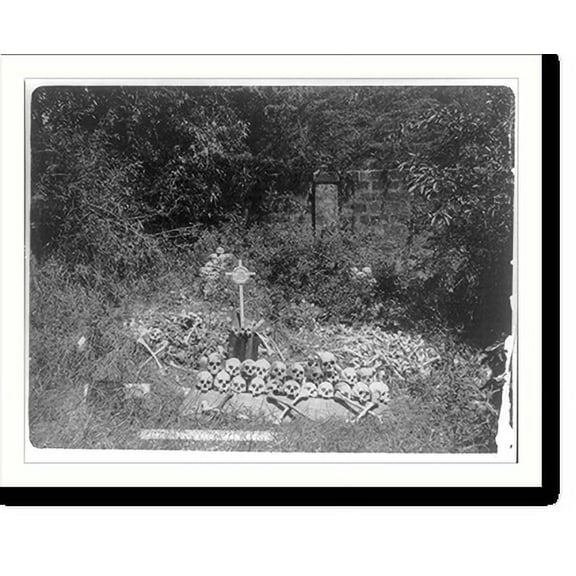 Historic Print, [Philippine Insurrection, 1899: Boneyard" (ossuary), San Roque]", 18" x 24"