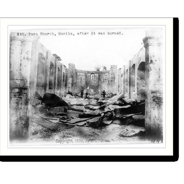 Historic Print, [Philippine Islands] Paco Church, Manila, after it was