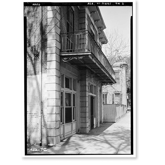 Historic Print, Phoenix Fire Company No. 6, 154 South Franklin Street (moved to 203 South Clai, Mobile, Mobile County, AL - 2, 18" x 24"