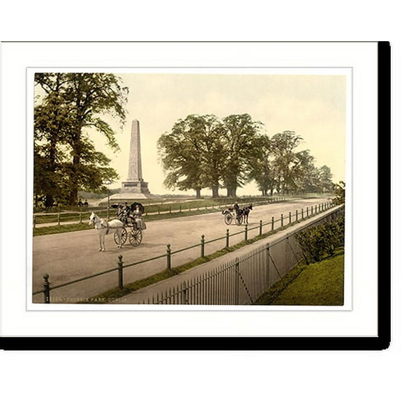 Historic Print, Phoenix Park. Dublin. Co. Dublin Ireland, 16" x 20"