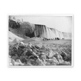 Historic Print, Photograph of ice bridge, ice mound and American Fall, Niagara. Instantaneous.by