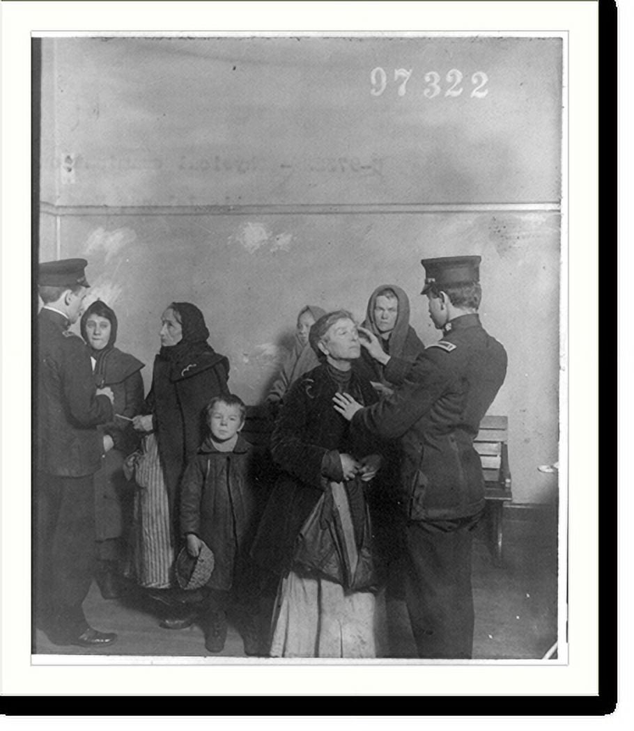 Historic Print, [Physical examination of female immigrants at Ellis