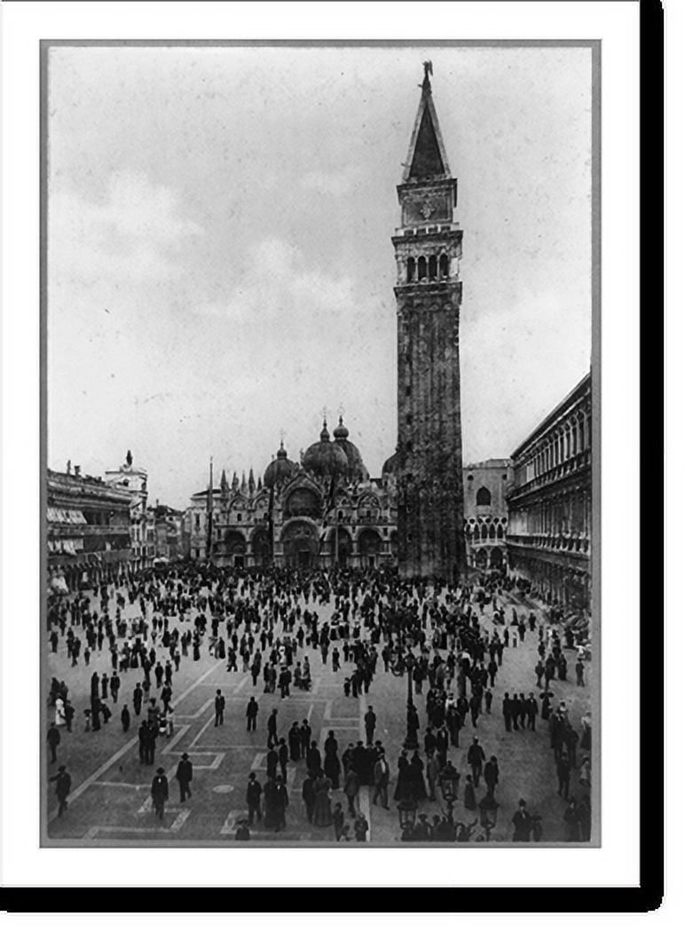 Historic Print, Piazza of San Marco, Venice, Italy, 16" x 20"
