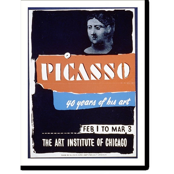 Historic Print, Picasso. 40 years of his art, 16" x 20"