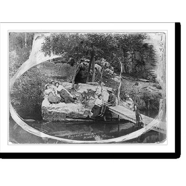 Historic Print, Picnicking at Mineral Wells, 16" x 20"