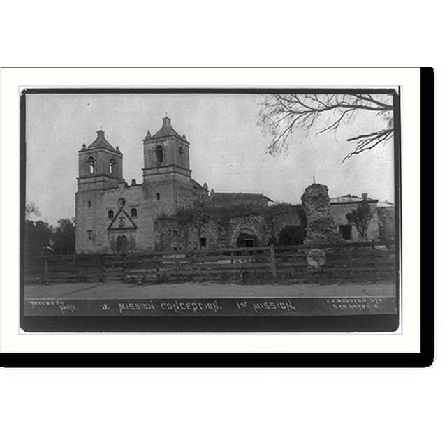 Historic Print, [Picturesque San Antonio" Texas, ca. 1890 Mission