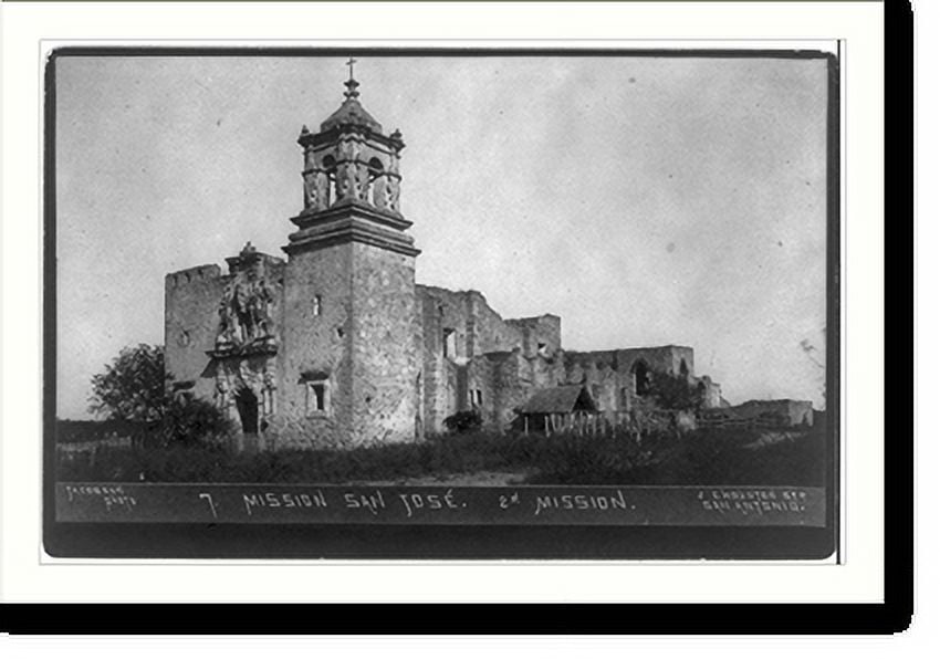 Historic Print, [Picturesque San Antonio" Texas, ca. 1890 Mission