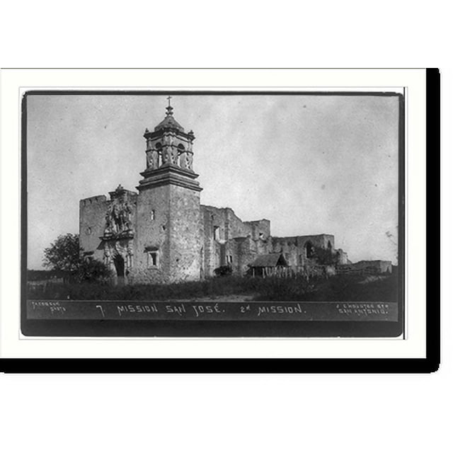 Historic Print, [Picturesque San Antonio" Texas, ca. 1890 Mission