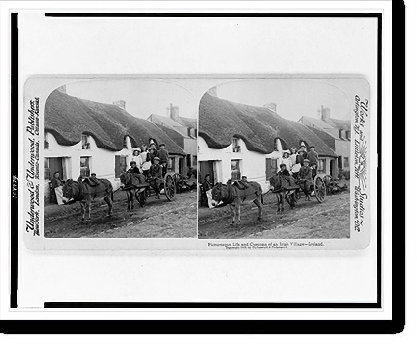 Historic Print, Picturesque life and customs of an Irish village