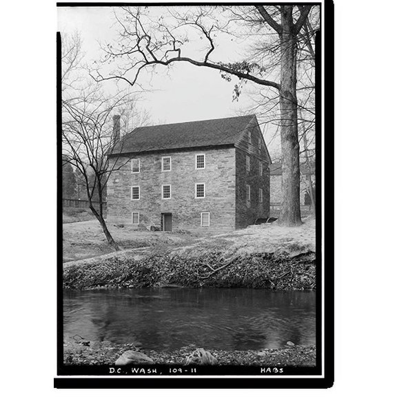 Historic Print, Pierce Mill, Tilden Street & Beach Drive Northwest, Washington, District of Columbia, DC - 10, 16" x 20"