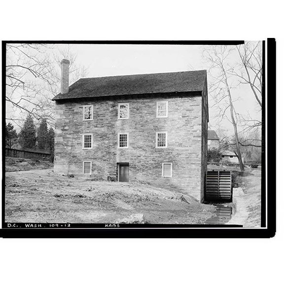 Historic Print, Pierce Mill, Tilden Street & Beach Drive Northwest, Washington, District of Columbia, DC - 11, 16" x 20"