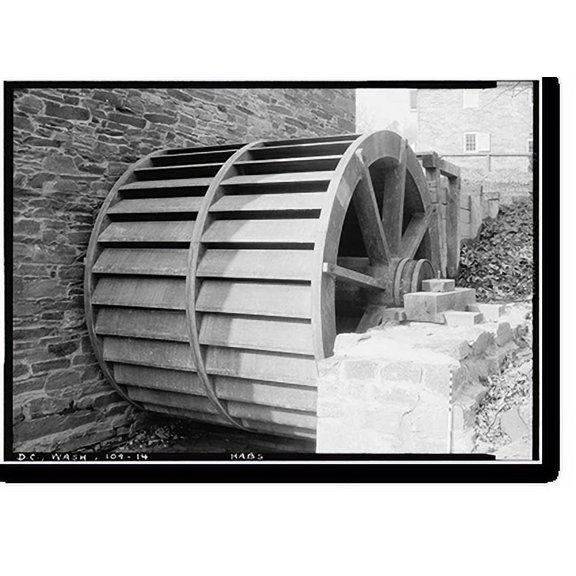 Historic Print, Pierce Mill, Tilden Street & Beach Drive Northwest, Washington, District of Columbia, DC - 13, 16" x 20"