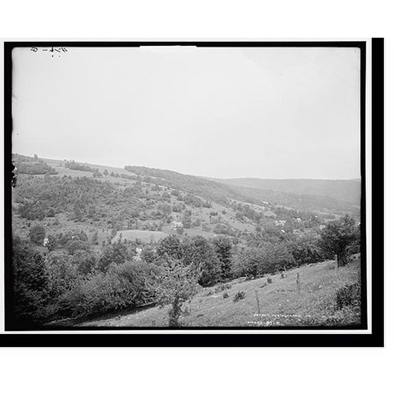 Historic Print, Pine Hill from the Ulster and Delaware Ry., Catskill Mountains, N.Y., 16" x 20"