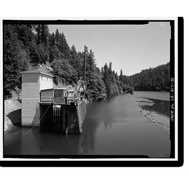 Historic Print, Pit 4 Diversion Dam, Pit River west of State Highway 89