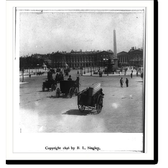Historic Print, Place de la Concorde, Paris, 16" x 20"