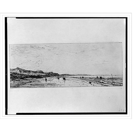 Historic Print, Plage d'Houlgate, 16" x 20"