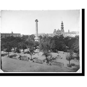 Historic Print, Plaza de Armas, Aguascalientes, Mexico, 18" x 24"