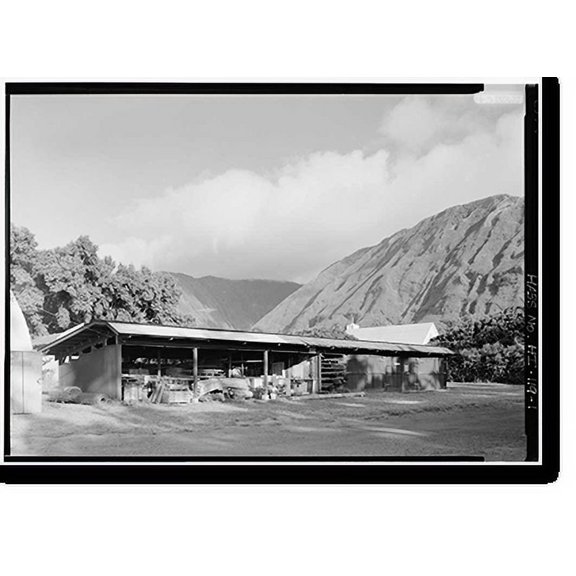 Historic Print, Plumbing Warehouse, Moloka'i Island, Kalaupapa, Kalawao County, HI, 16" x 20"