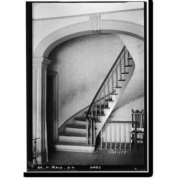 Historic Print, Poe House, Washington Avenue & Poplar Street, Macon, Bibb County, GA - 4, 18" x 24"
