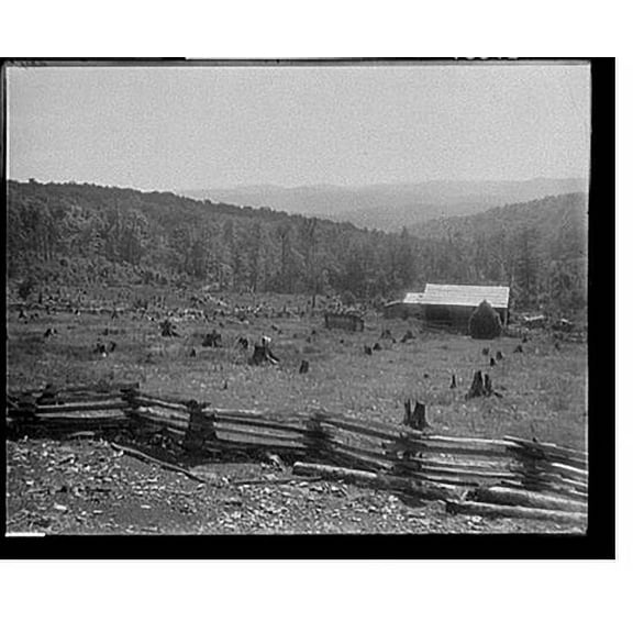 Historic Print, Point Mountain region from Eggleston's, West Virginia, 16" x 20"