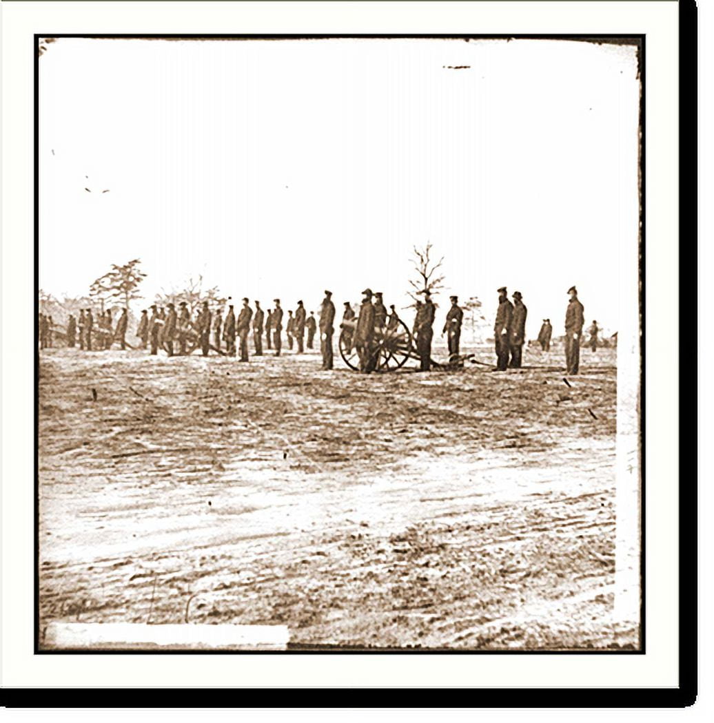 Historic Print, Point of Rocks Va. vicinity. Crew of U.S. Army gunboat General Foster ashore