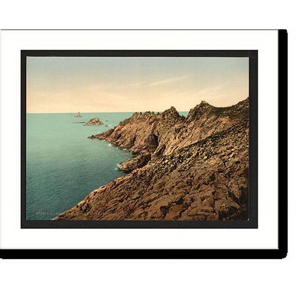 Historic Print, Pointe du Raz Douarnenez France, 16" x 20"