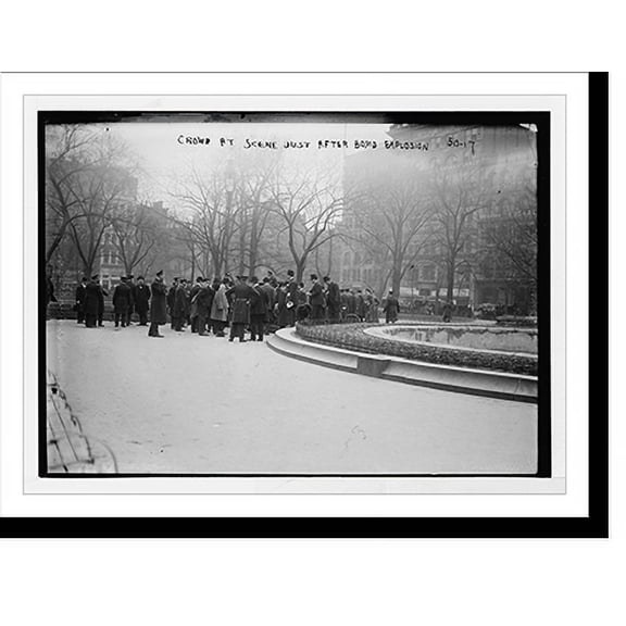 Historic Print, Police and crowd at scene after bomb explosion, Union Square, anarchist riot, New York, 18" x 24"