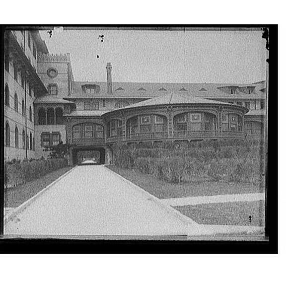 Historic Print, Ponce [de Leon Hotel, St. Augustine, Fla.] from east, 18" x 24"